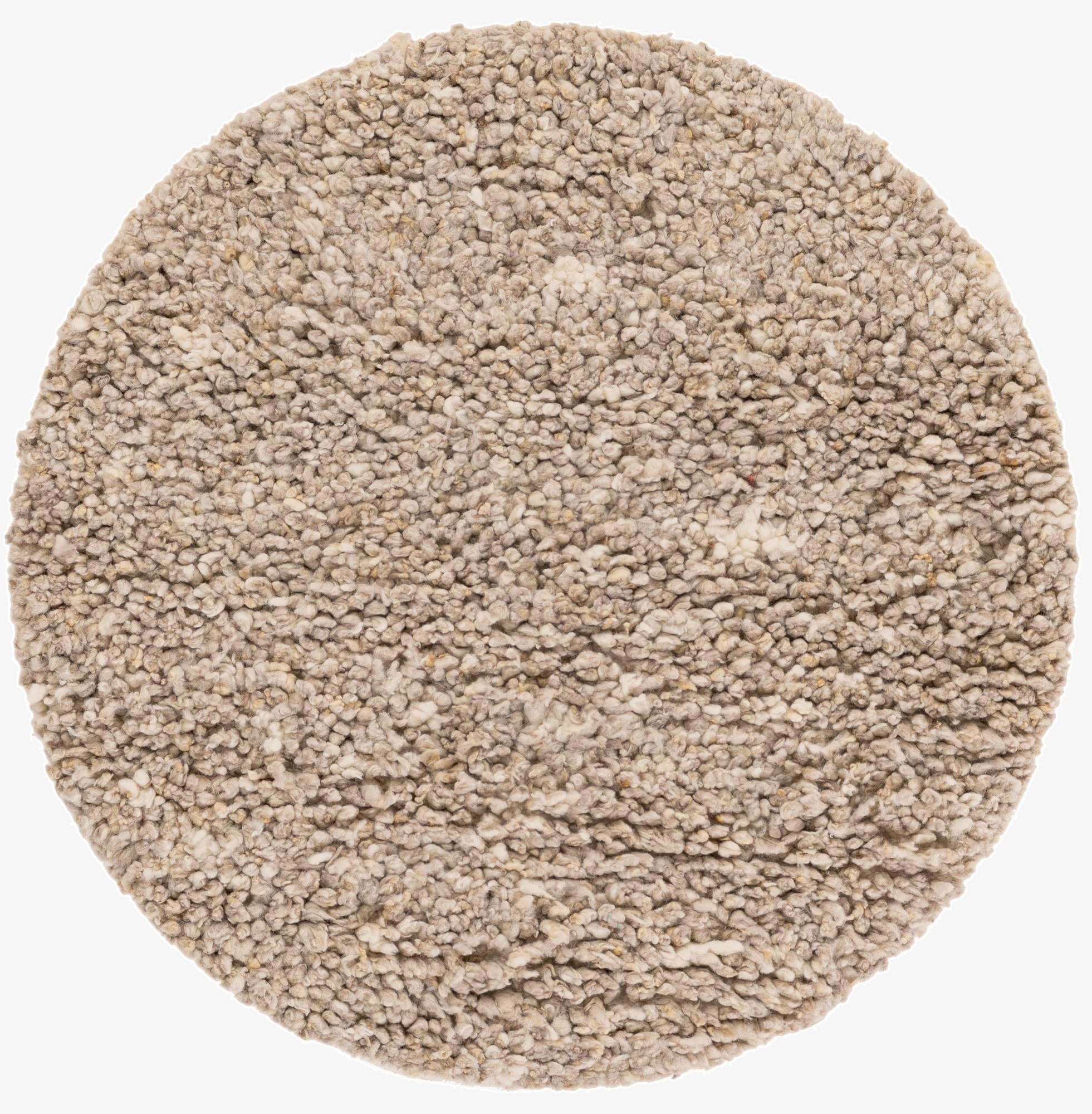 3' 1 x 3' 1  Hand Woven Haka Deluxe Shag Round Rug