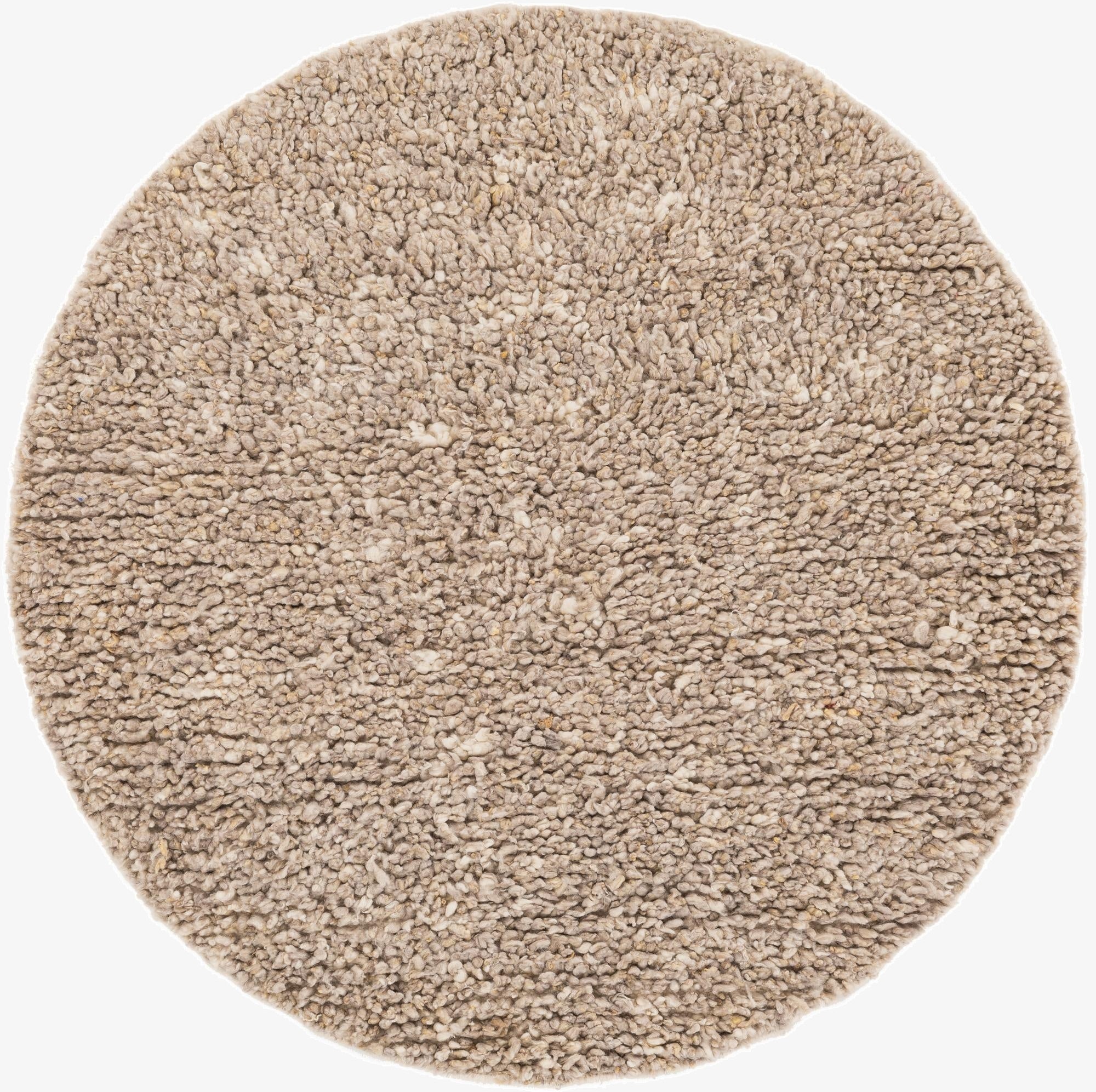4' 1 x 4' 1  Hand Woven Haka Deluxe Shag Round Rug