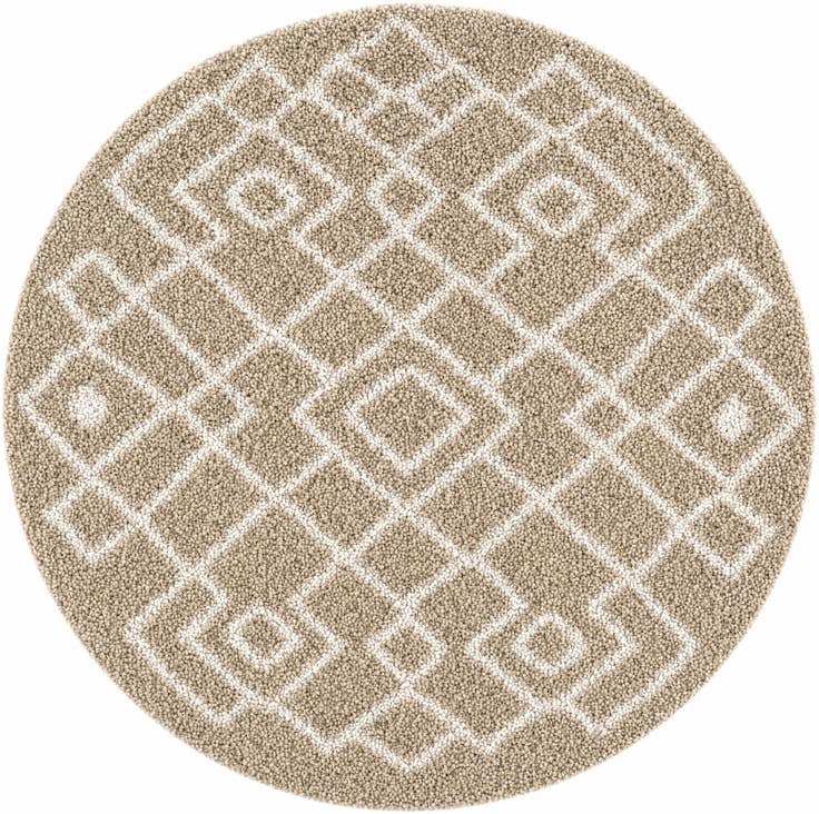 Detail image of 4' x 4' Moroccan Shag Round Rug