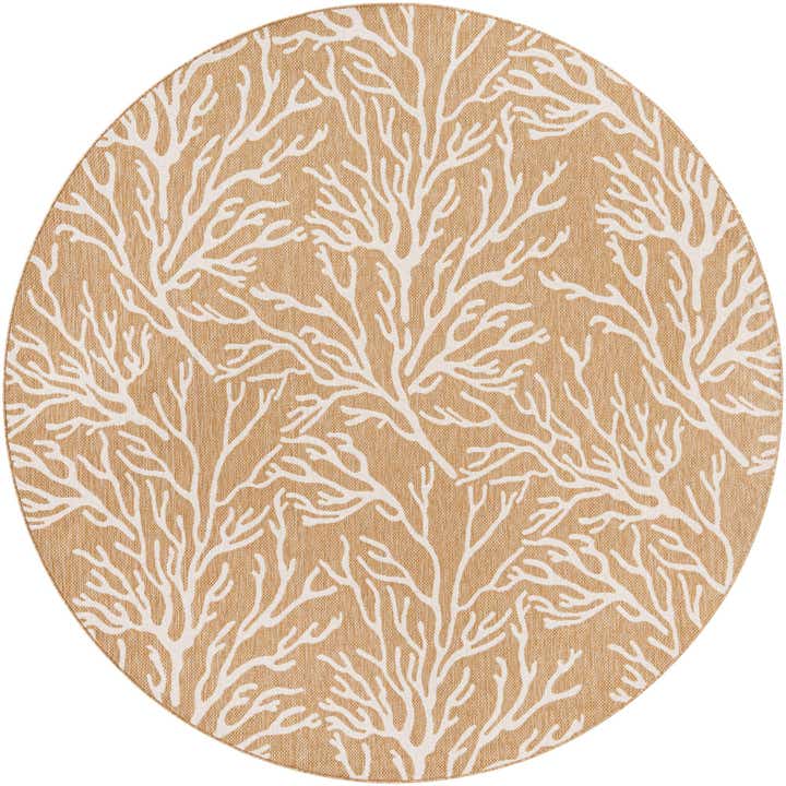 10' x 10' Easy-Clean Coastal Indoor / Outdoor Round Rug