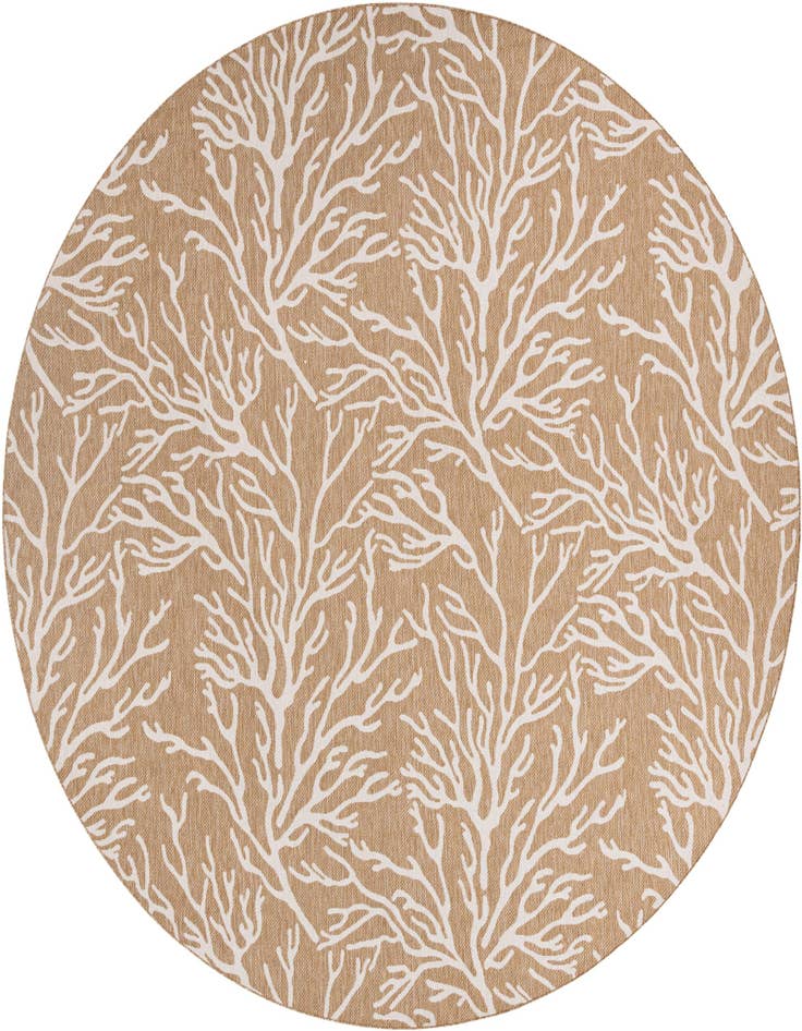 Detail image of 12' x 12' Easy-Clean Coastal Indoor / Outdoor Round Rug