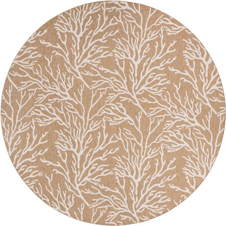 Detail image of 12' x 12' Easy-Clean Coastal Indoor / Outdoor Round Rug