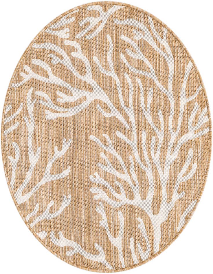 Detail image of 3' x 3' Easy-Clean Coastal Indoor / Outdoor Round Rug