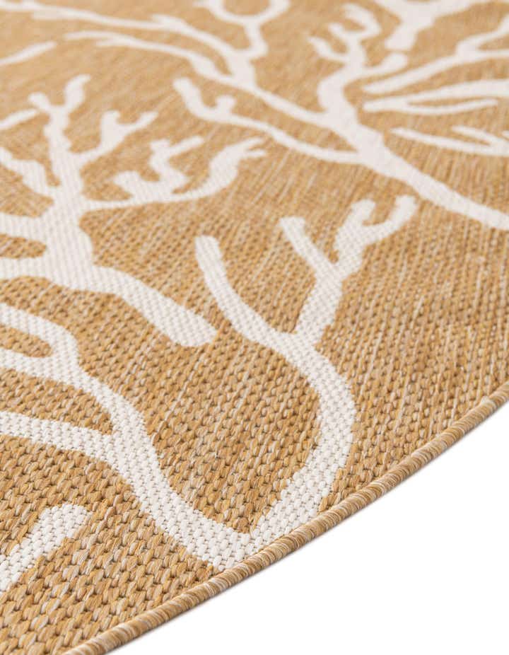 3' x 3' Easy-Clean Coastal Indoor / Outdoor Round Rug