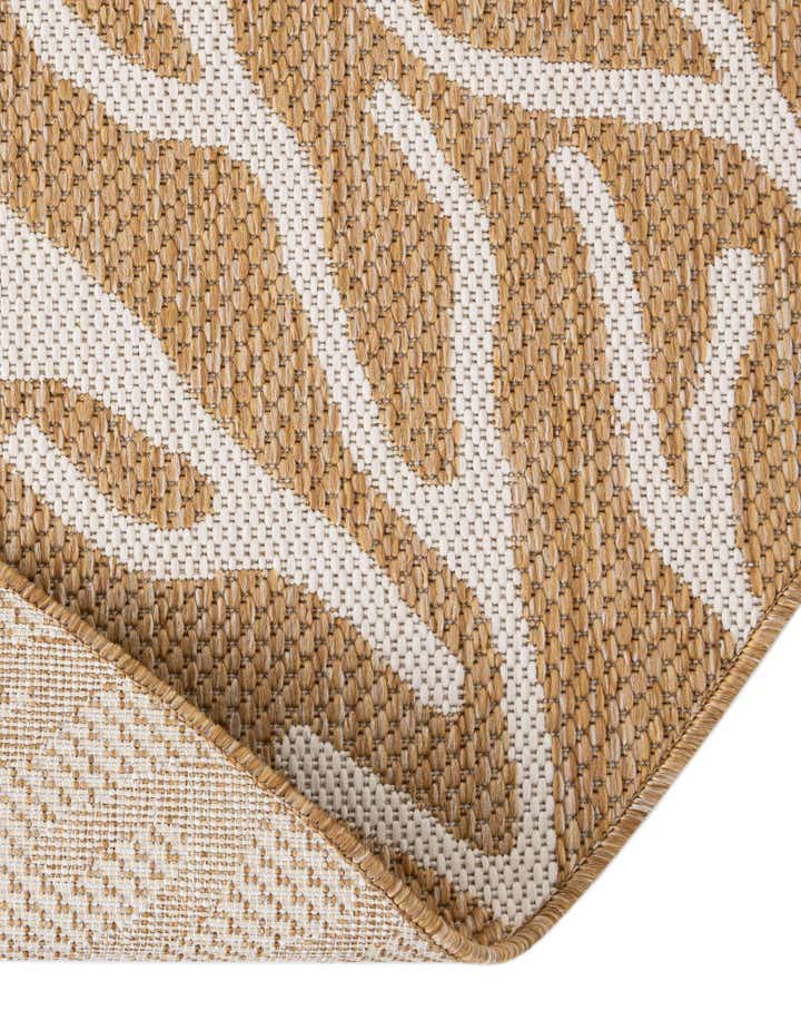 3' x 3' Easy-Clean Coastal Indoor / Outdoor Round Rug
