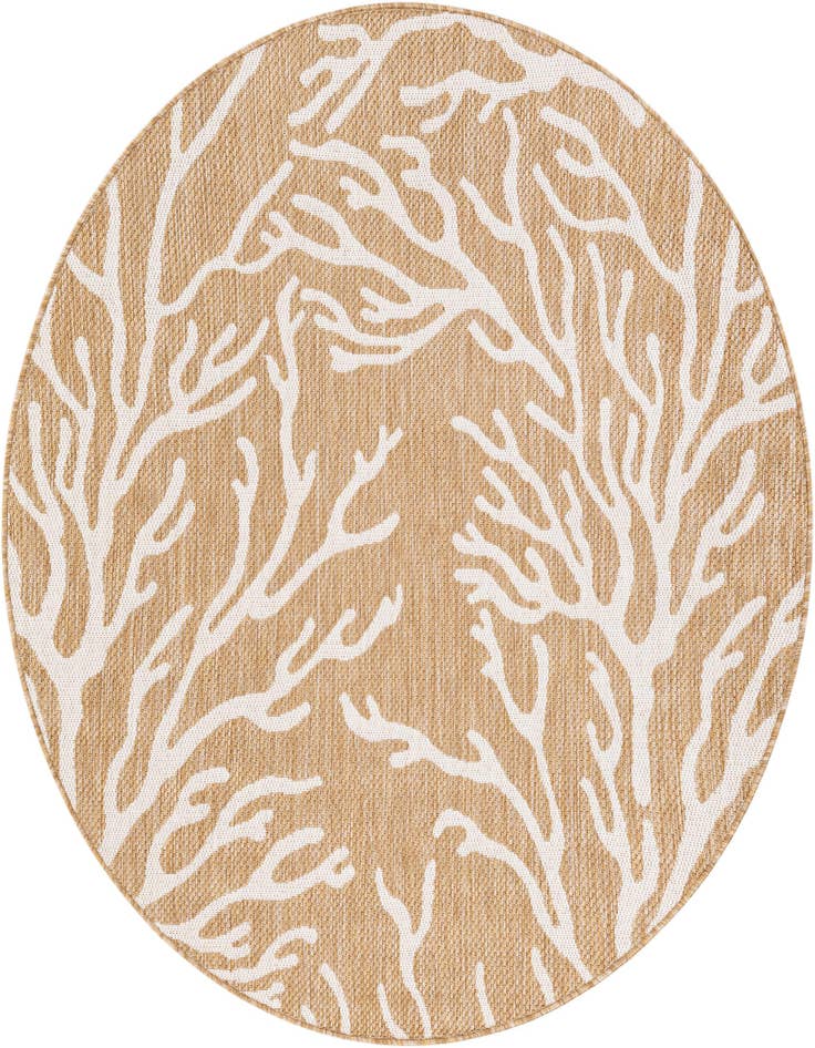 Detail image of 5' 3 x 5' 3 Easy-Clean Coastal Indoor / Outdoor Round Rug