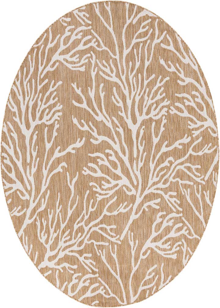 7' 10 x 7' 10 Easy-Clean Coastal Indoor / Outdoor Round Rug