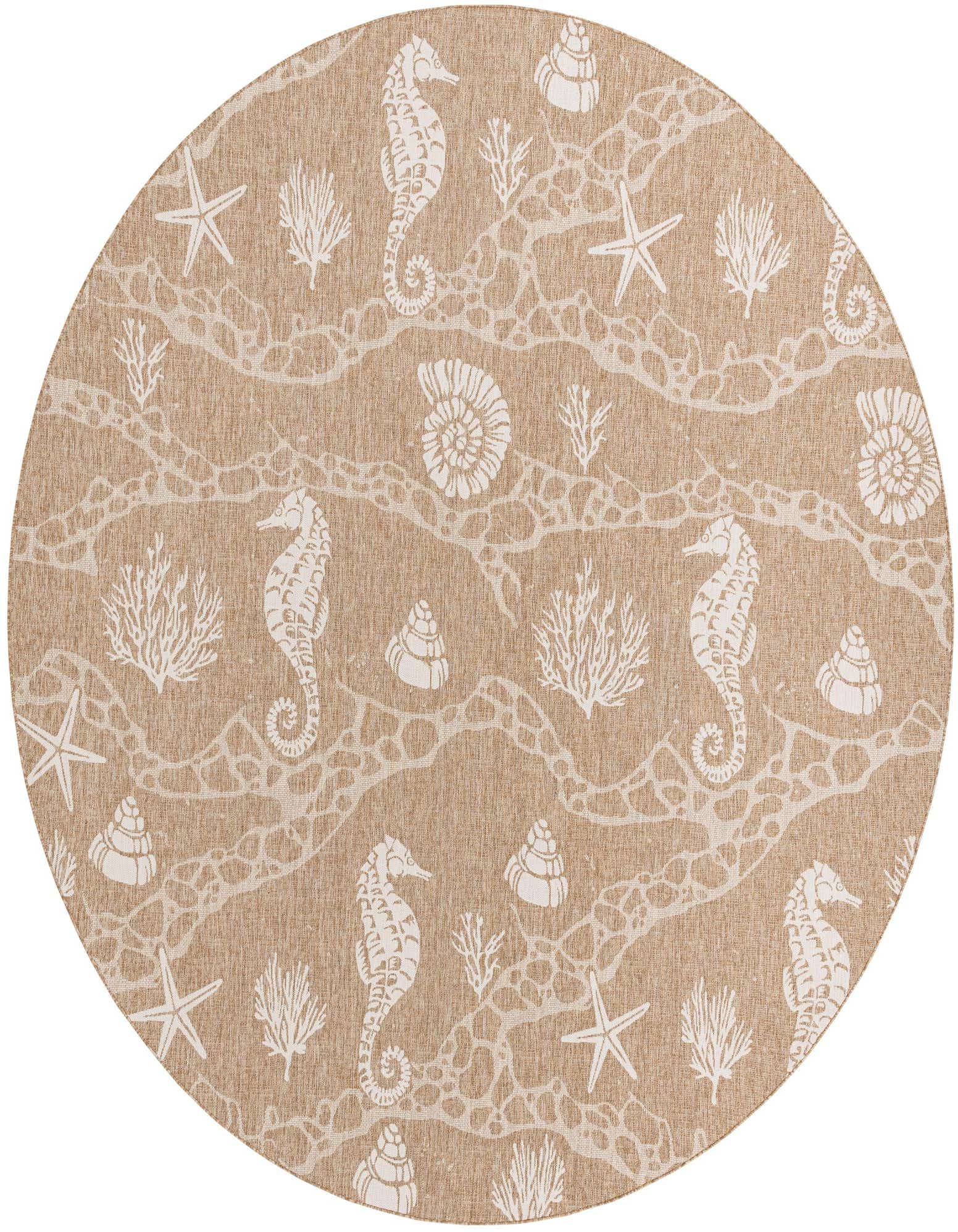 13' x 13' Easy-Clean Coastal Indoor / Outdoor Round Rug
