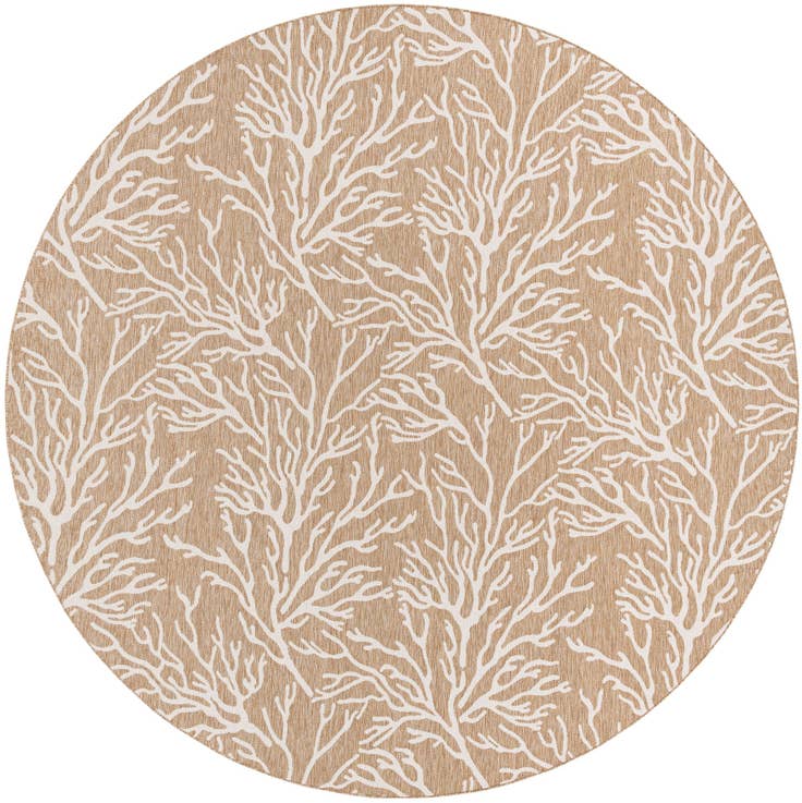 Detail image of 13' x 13' Easy-Clean Coastal Indoor / Outdoor Round Rug