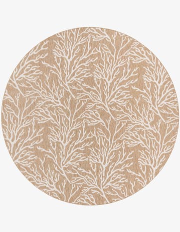 13' x 13' Easy-Clean Coastal Indoor / Outdoor Round Rug