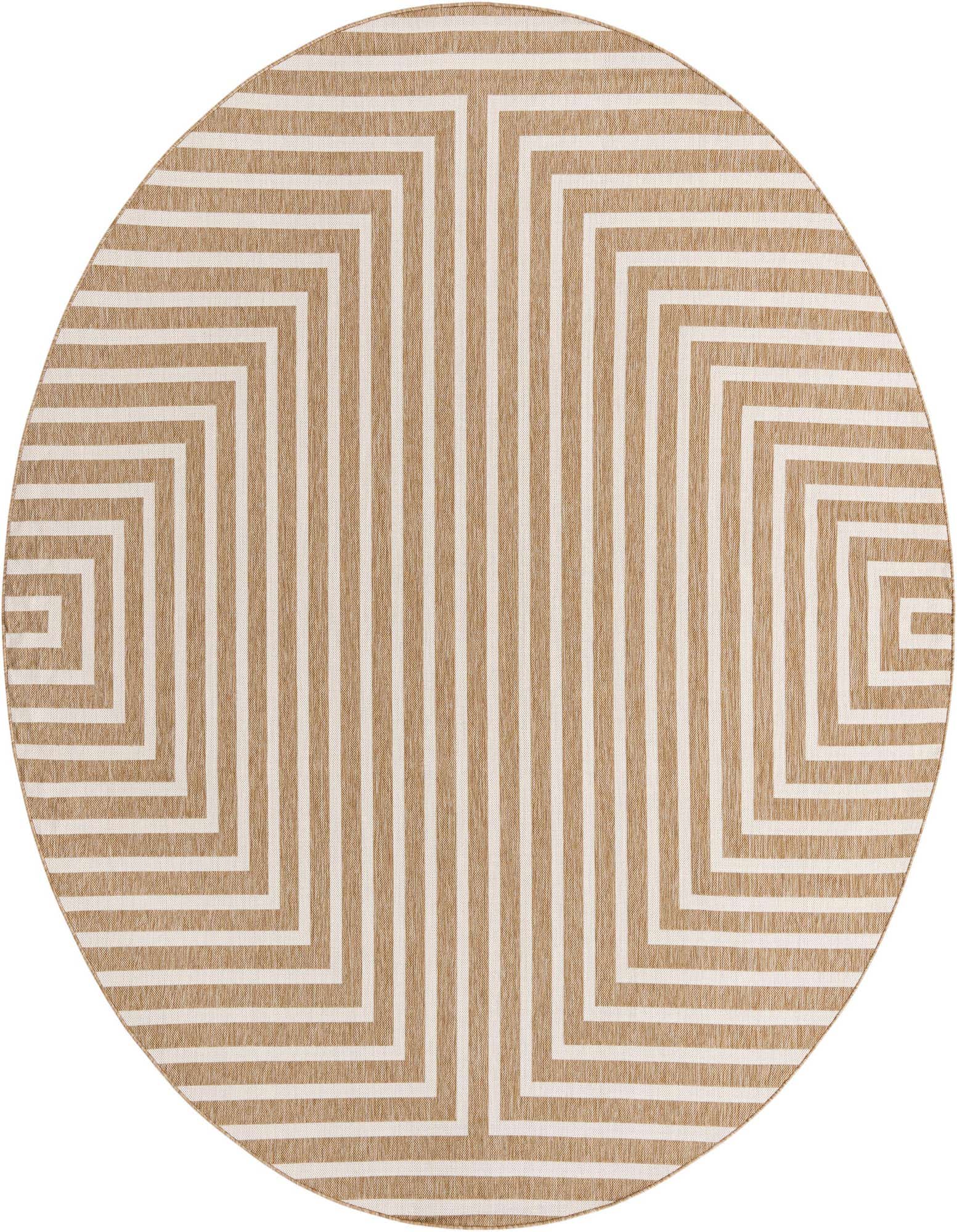 10' x 10' Easy-Clean Modern Indoor / Outdoor Round Rug