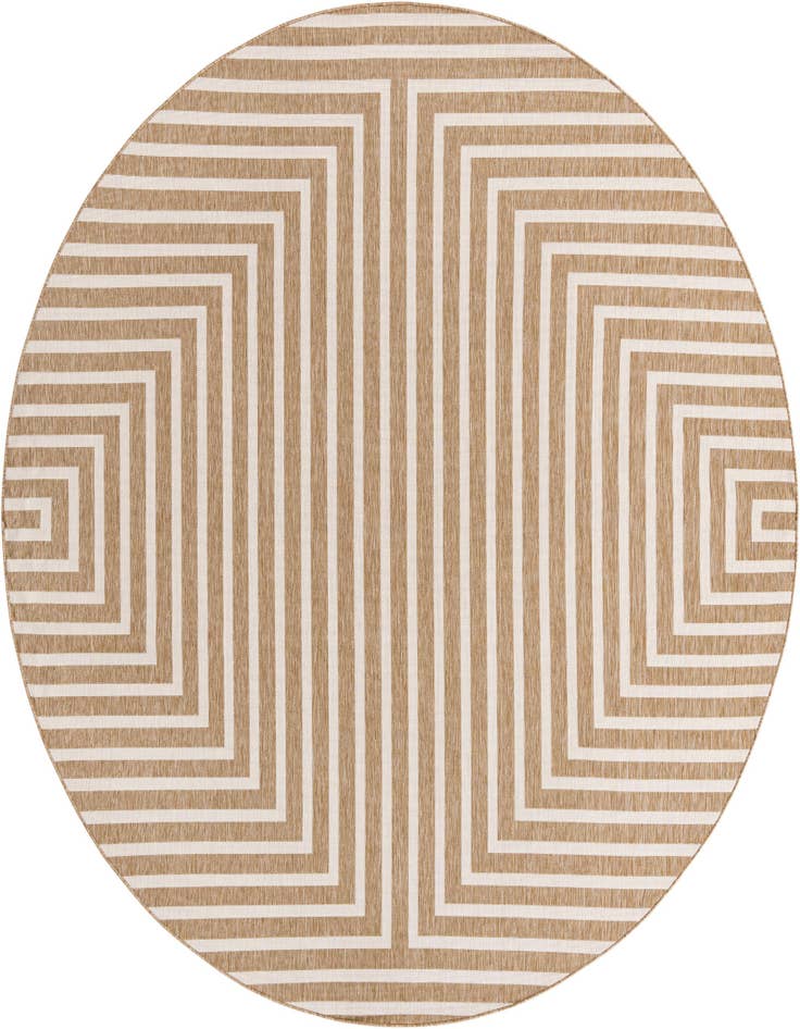 Detail image of 10' x 10' Easy-Clean Modern Indoor / Outdoor Round Rug