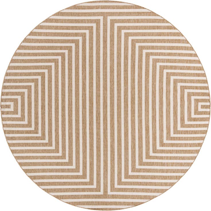 Detail image of 10' x 10' Easy-Clean Modern Indoor / Outdoor Round Rug