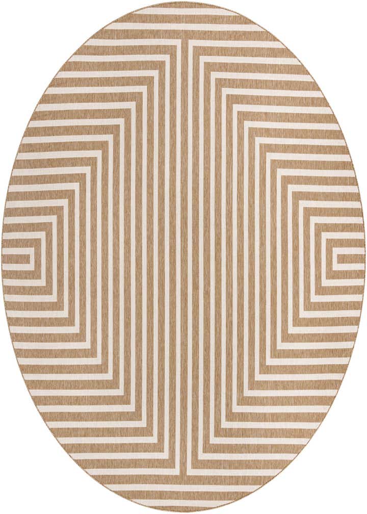12' x 12' Easy-Clean Modern Indoor / Outdoor Round Rug