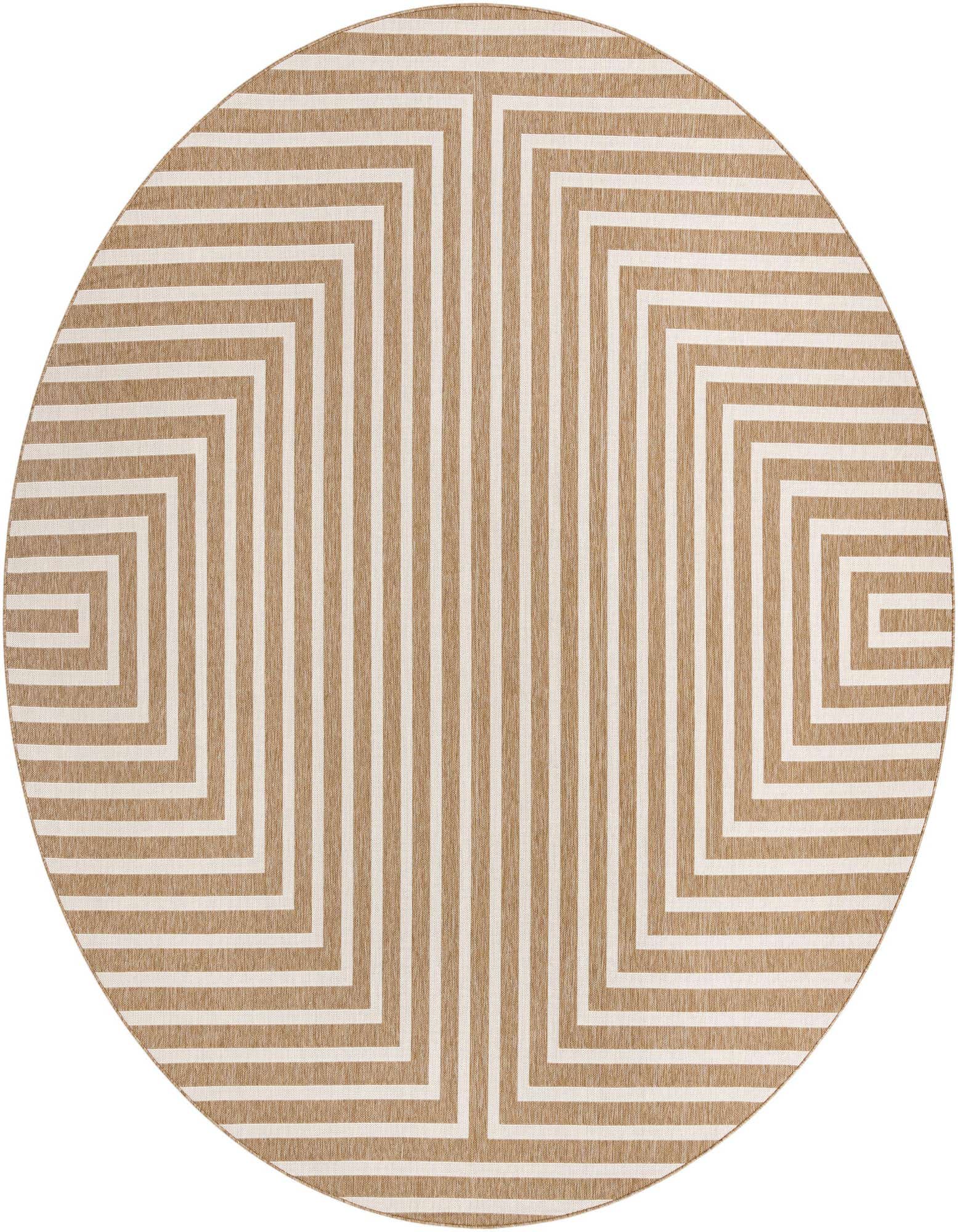12' x 12' Easy-Clean Modern Indoor / Outdoor Round Rug