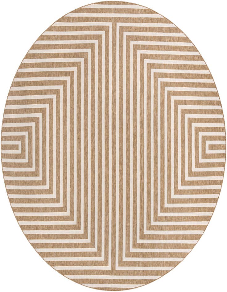 Detail image of 12' x 12' Easy-Clean Modern Indoor / Outdoor Round Rug