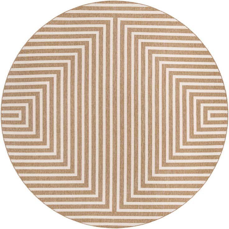 Detail image of 12' x 12' Easy-Clean Modern Indoor / Outdoor Round Rug