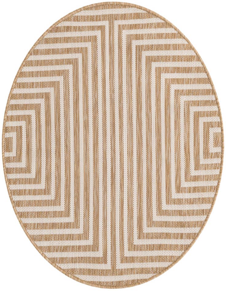 Detail image of 3' x 3' Easy-Clean Modern Indoor / Outdoor Round Rug