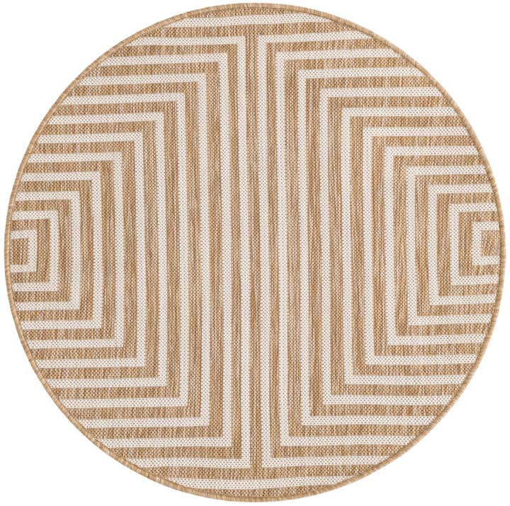 3' x 3' Easy-Clean Modern Indoor / Outdoor Round Rug
