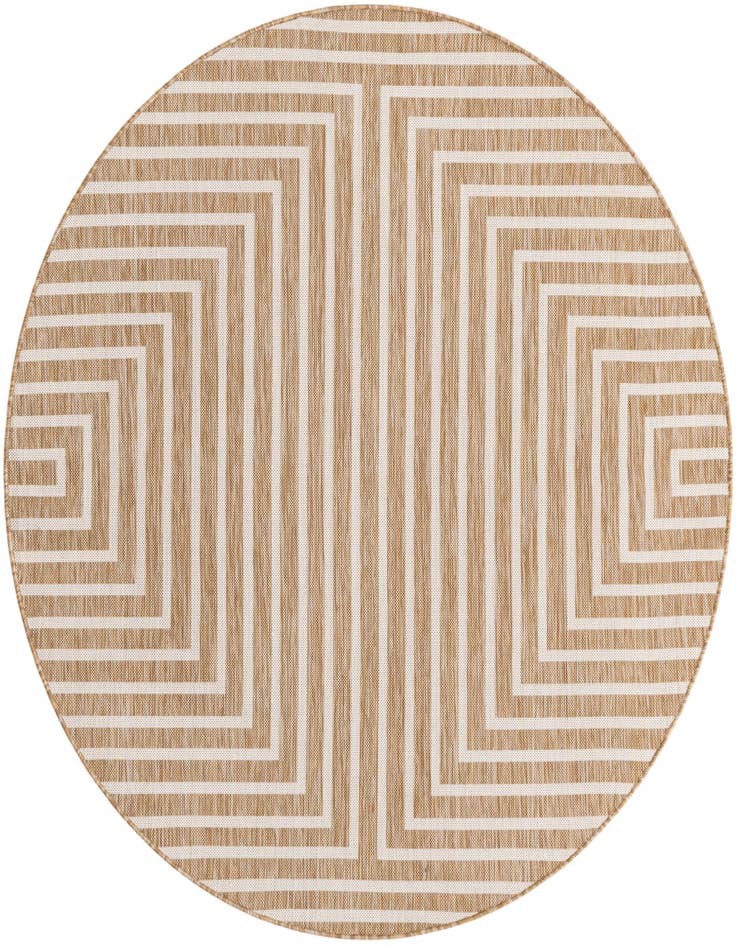 Detail image of 6' x 6' Easy-Clean Modern Indoor / Outdoor Round Rug