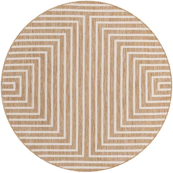 6' x 6' Easy-Clean Modern Indoor / Outdoor Round Rug