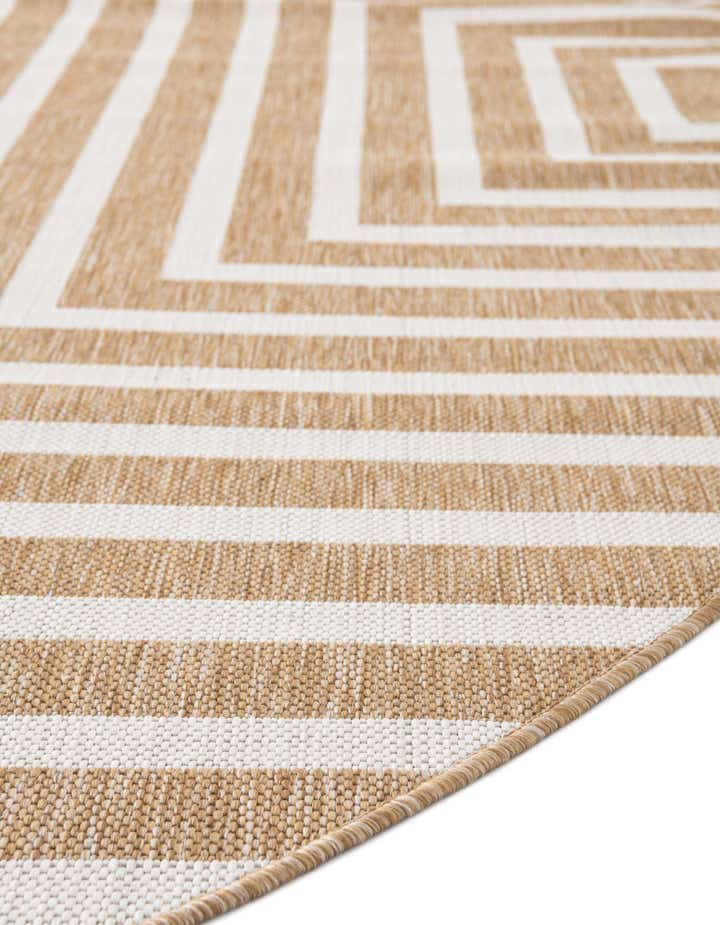 12' x 12' Easy-Clean Modern Indoor / Outdoor Round Rug