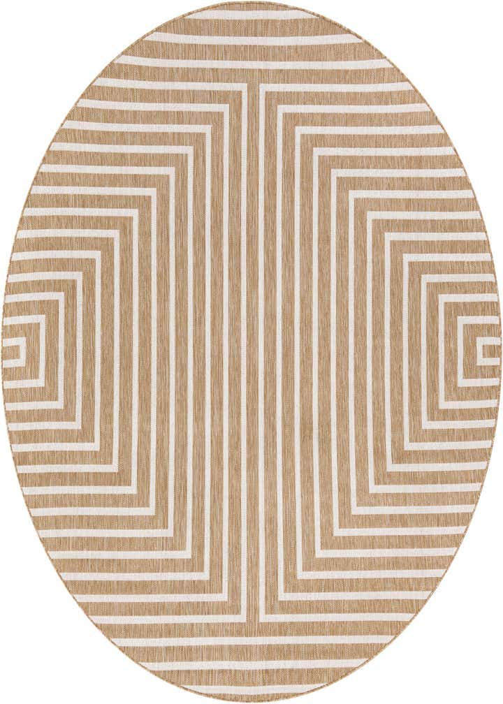 7' 10 x 7' 10 Easy-Clean Modern Indoor / Outdoor Round Rug