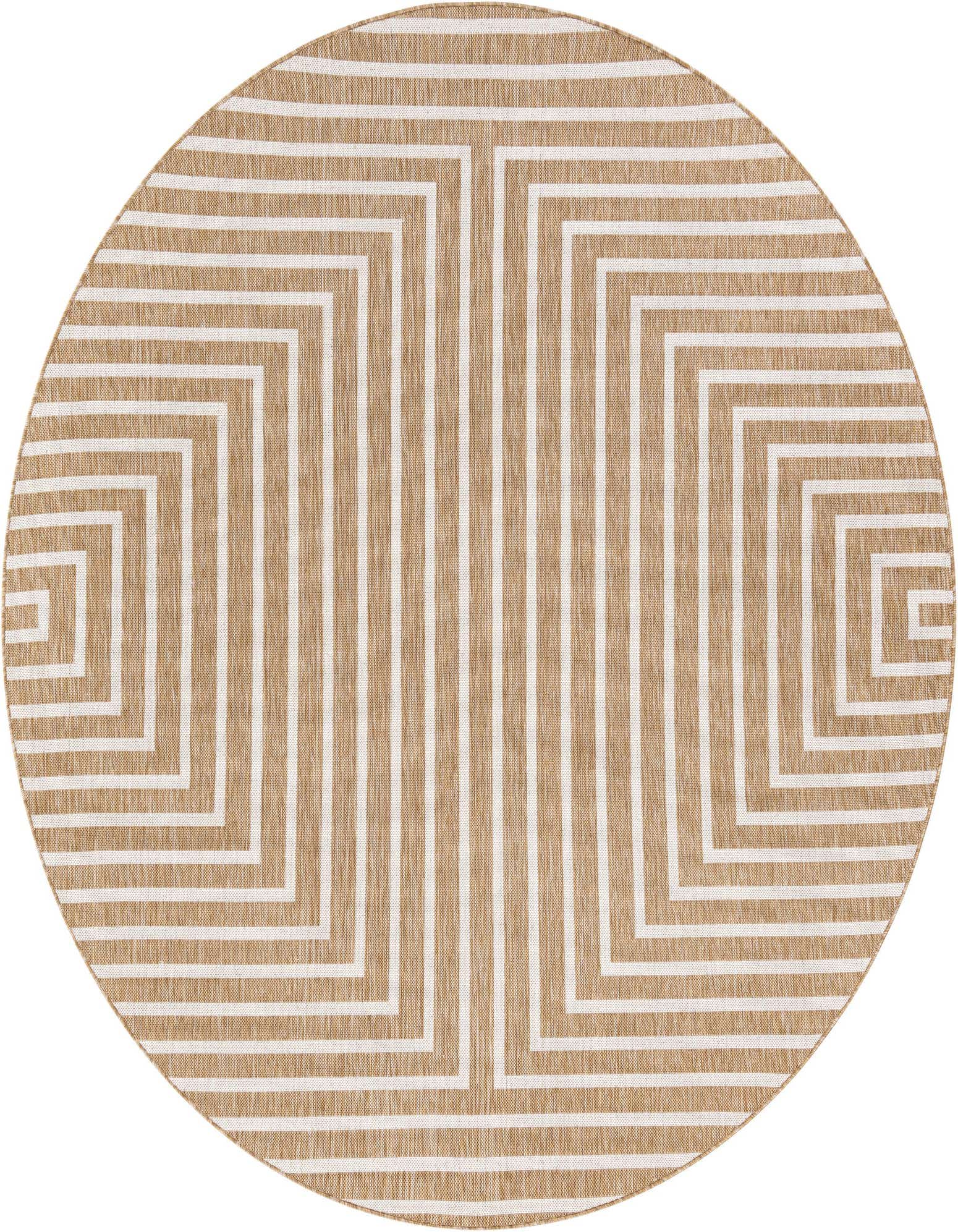7' 10 x 7' 10 Easy-Clean Modern Indoor / Outdoor Round Rug