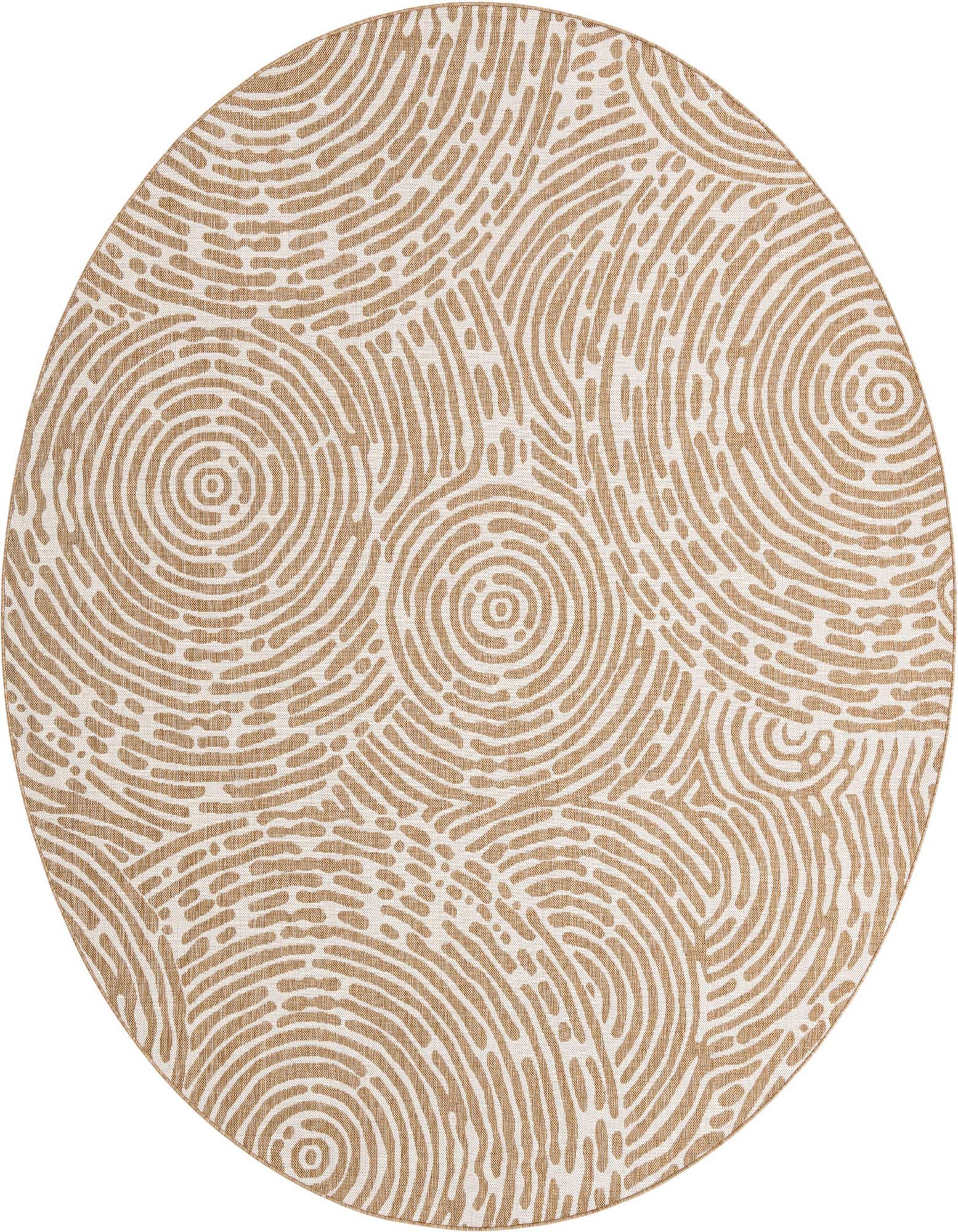 10' x 10' Easy-Clean Modern Indoor / Outdoor Round Rug