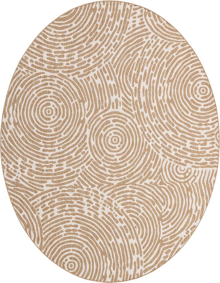 Detail image of 10' x 10' Easy-Clean Modern Indoor / Outdoor Round Rug