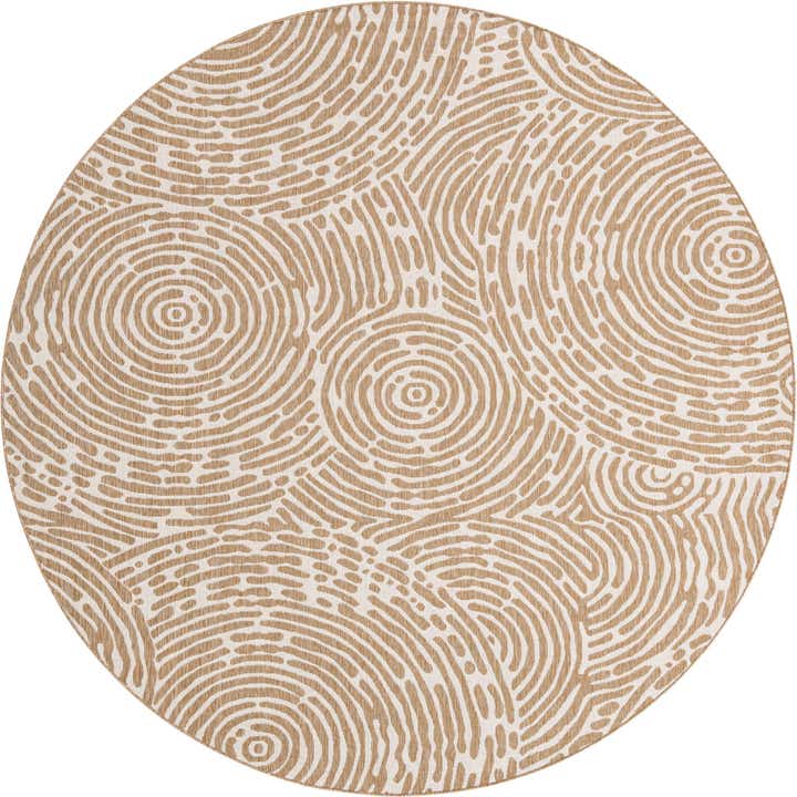 10' x 10' Easy-Clean Modern Indoor / Outdoor Round Rug