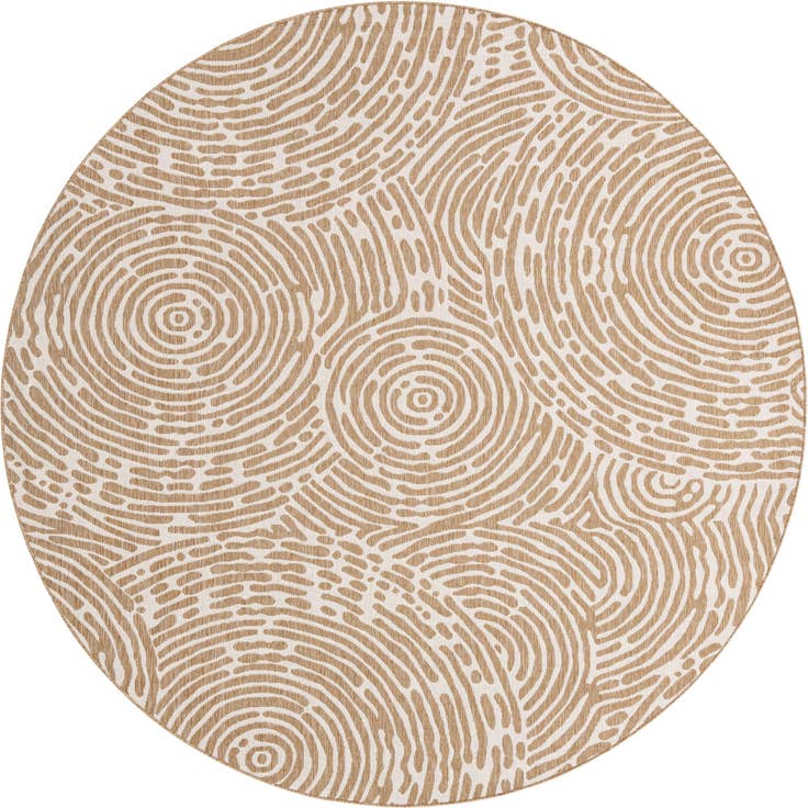 Detail image of 10' x 10' Easy-Clean Modern Indoor / Outdoor Round Rug