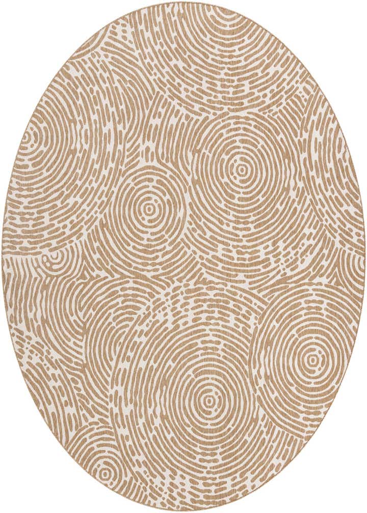 12' x 12' Easy-Clean Modern Indoor / Outdoor Round Rug