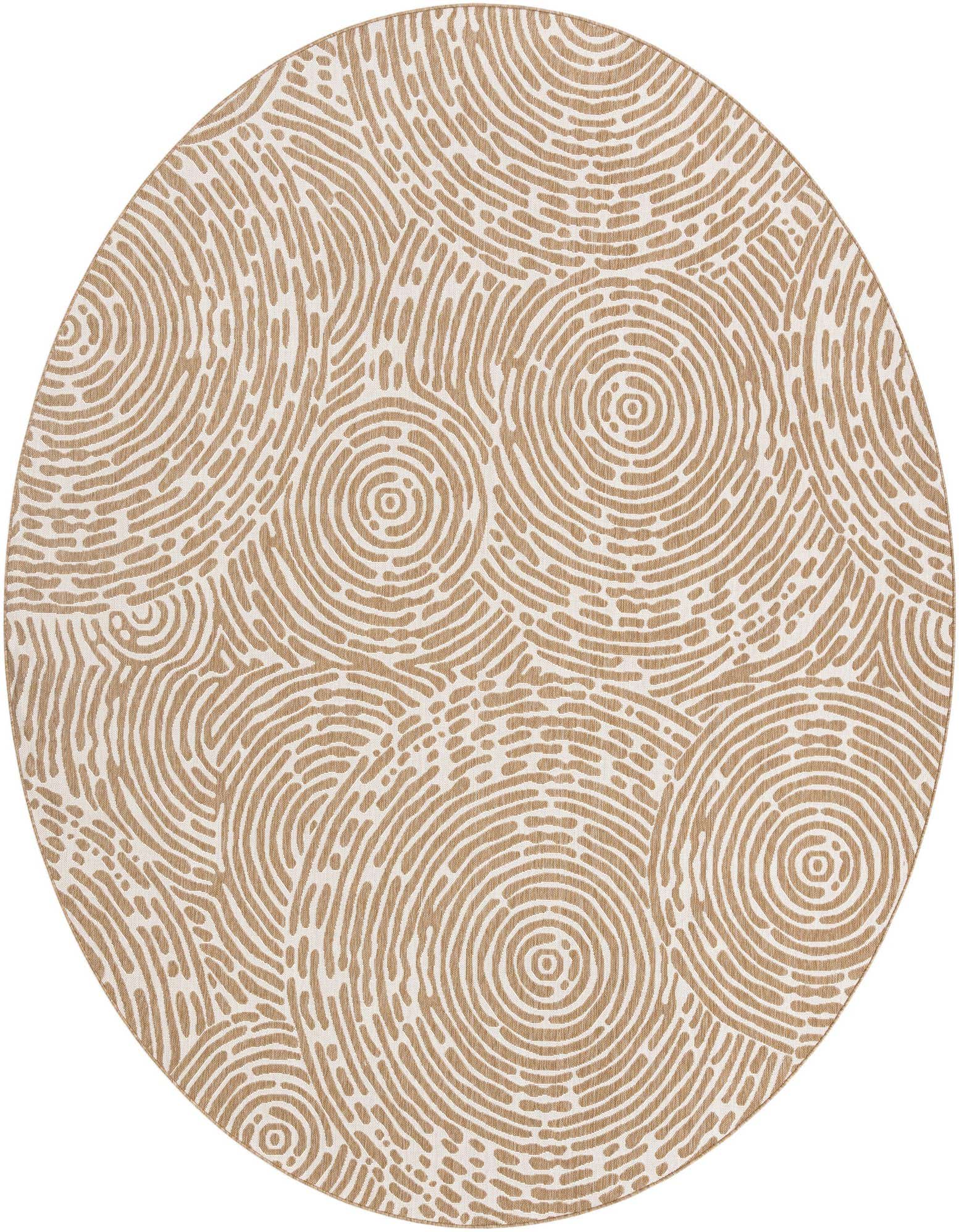 12' x 12' Easy-Clean Modern Indoor / Outdoor Round Rug