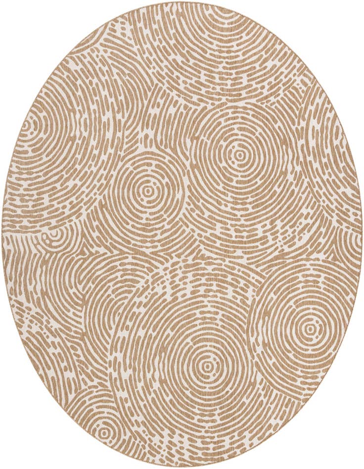 Detail image of 12' x 12' Easy-Clean Modern Indoor / Outdoor Round Rug
