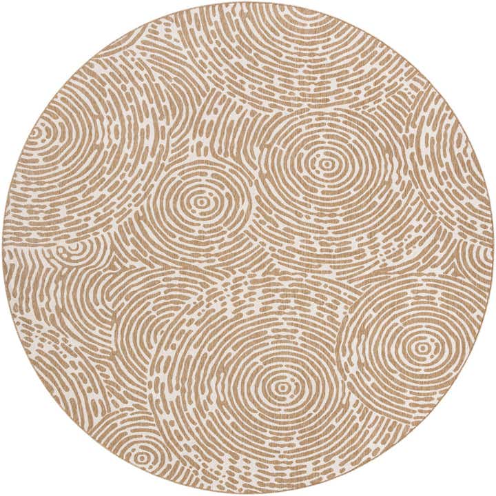 12' x 12' Easy-Clean Modern Indoor / Outdoor Round Rug