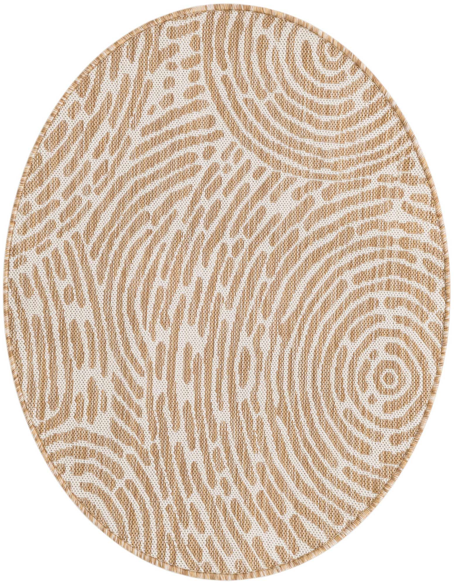 3' x 3' Easy-Clean Modern Indoor / Outdoor Round Rug