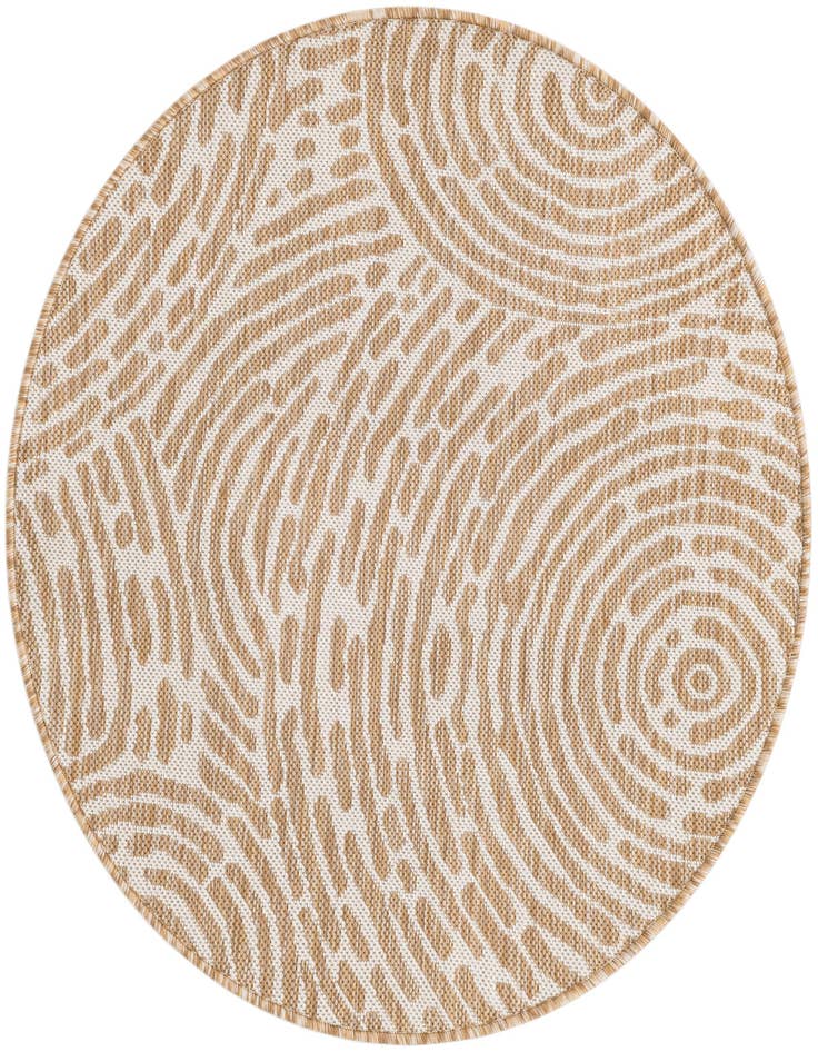 Detail image of 3' x 3' Easy-Clean Modern Indoor / Outdoor Round Rug