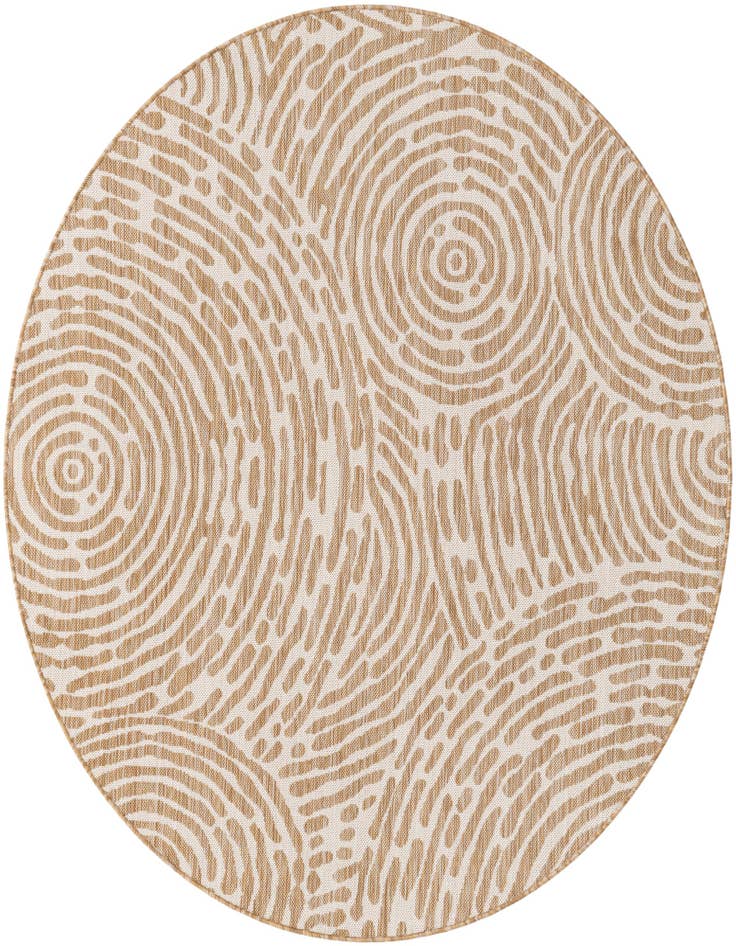 Detail image of 6' x 6' Easy-Clean Modern Indoor / Outdoor Round Rug