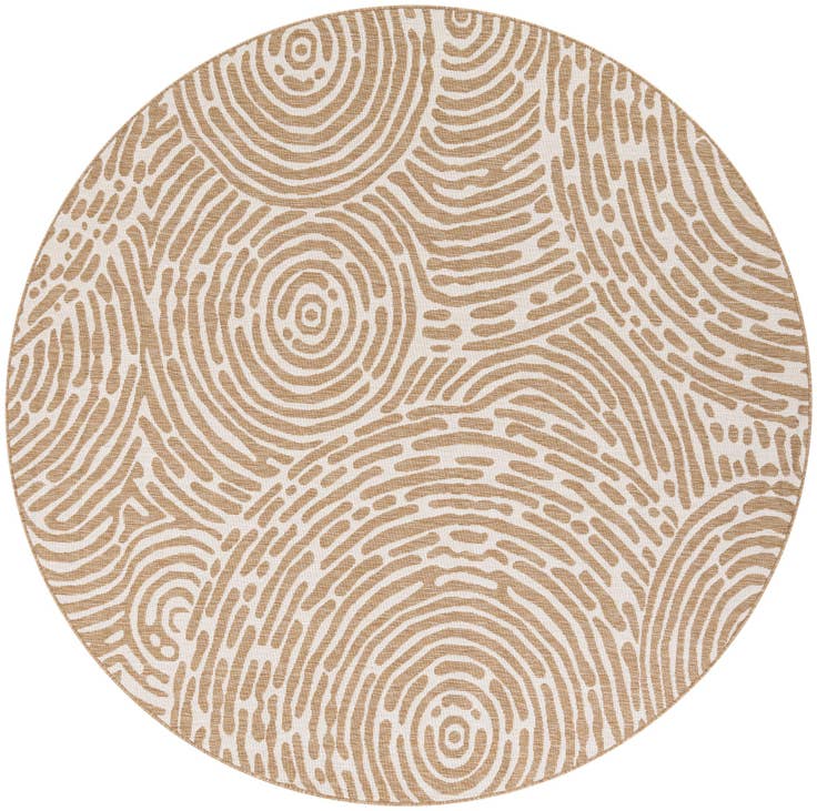 Detail image of 7' 10 x 7' 10 Easy-Clean Modern Indoor / Outdoor Round Rug