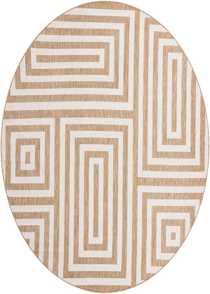 10' x 10' Easy-Clean Modern Indoor / Outdoor Round Rug