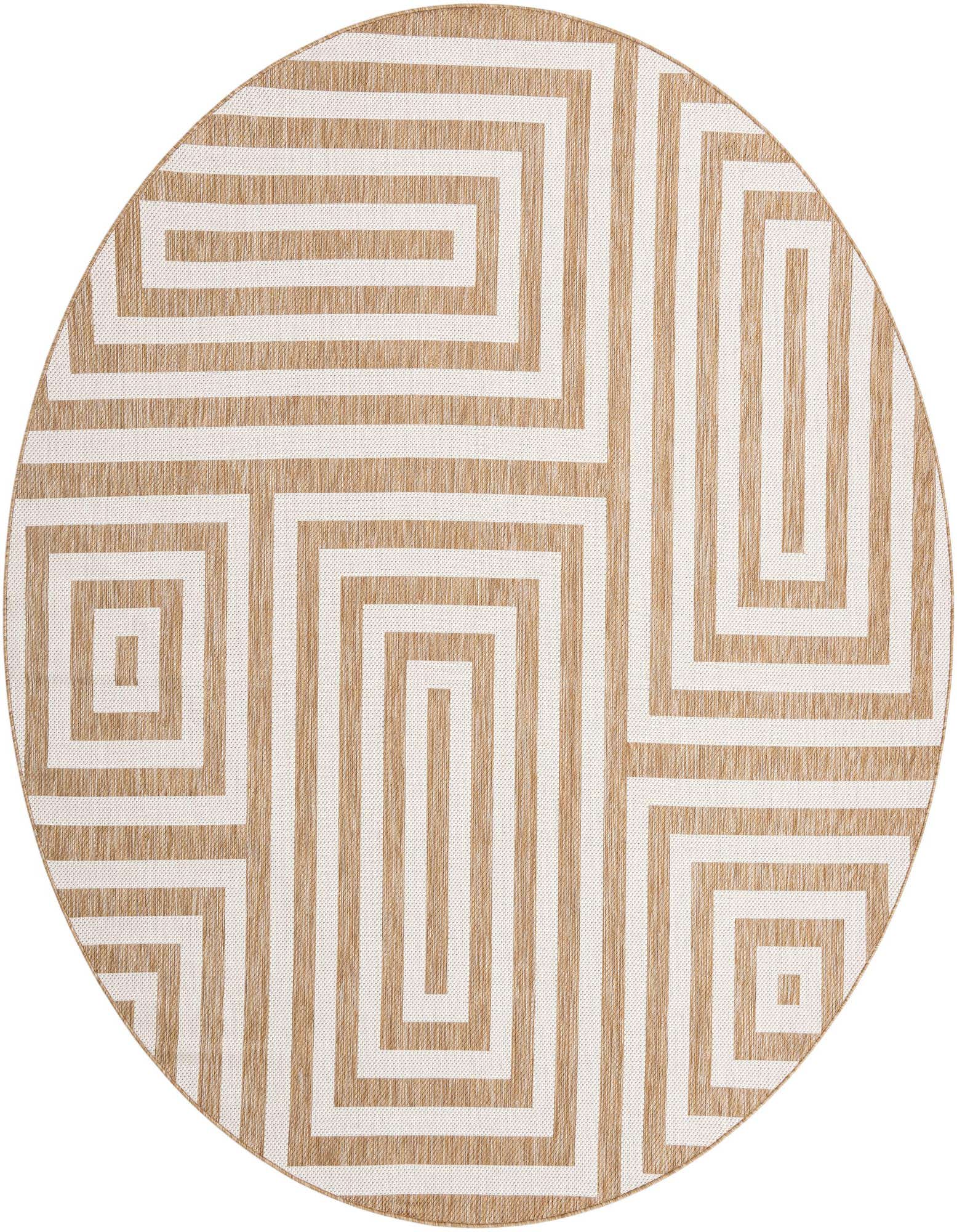 10' x 10' Easy-Clean Modern Indoor / Outdoor Round Rug