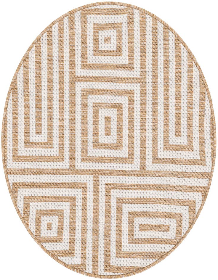 Detail image of 3' x 3' Easy-Clean Modern Indoor / Outdoor Round Rug