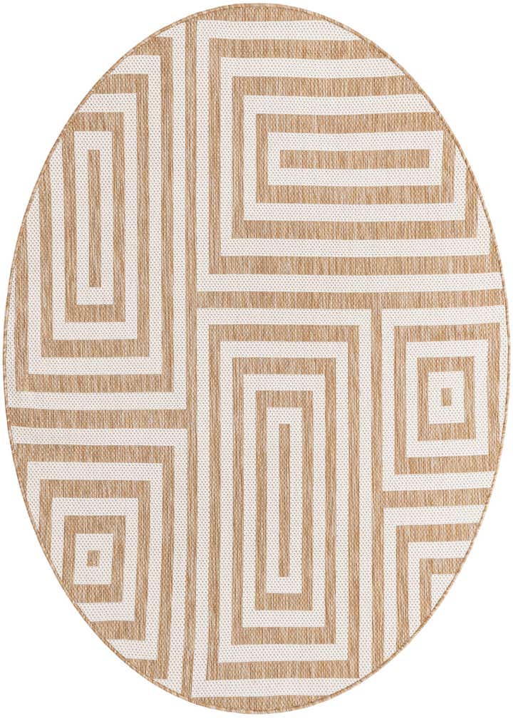 6' x 6' Easy-Clean Modern Indoor / Outdoor Round Rug