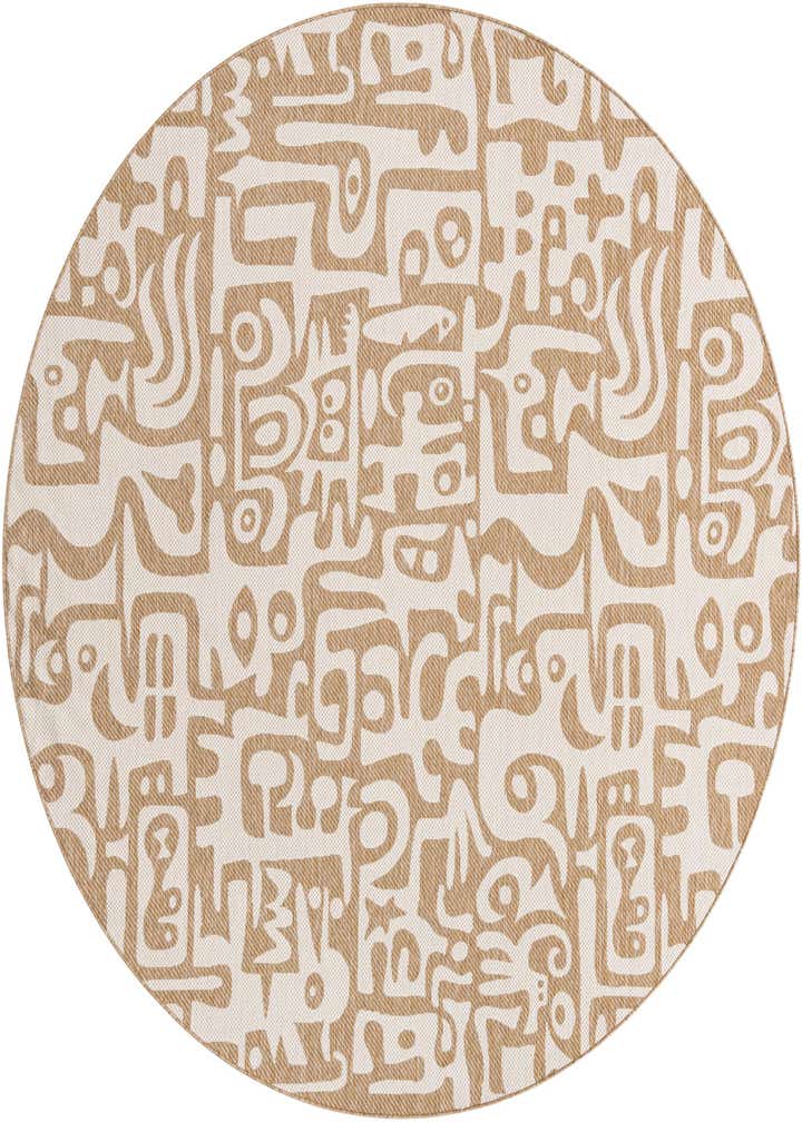 10' x 10' Easy-Clean Modern Indoor / Outdoor Round Rug