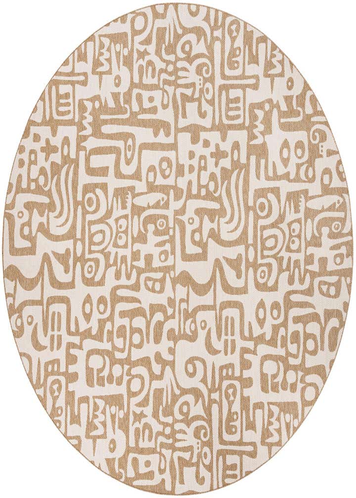 12' x 12' Easy-Clean Modern Indoor / Outdoor Round Rug