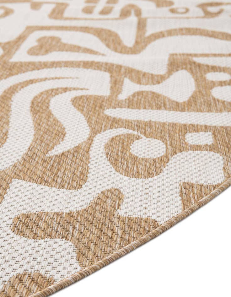 Detail image of 10' x 10' Easy-Clean Modern Indoor / Outdoor Round Rug