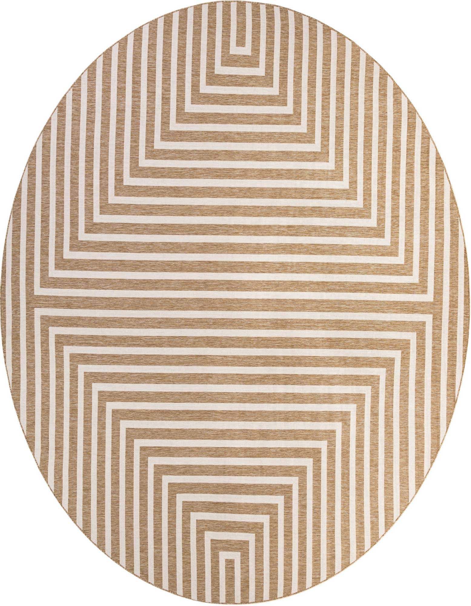 13' x 13' Easy-Clean Modern Indoor / Outdoor Round Rug