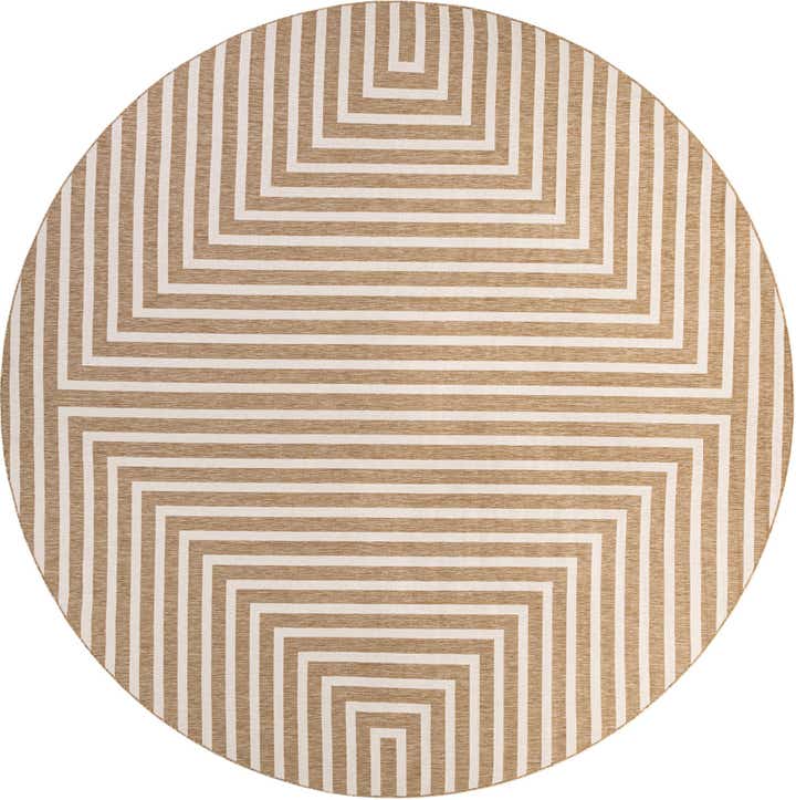 13' x 13' Easy-Clean Modern Indoor / Outdoor Round Rug