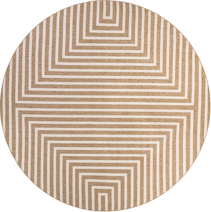 Detail image of 13' x 13' Easy-Clean Modern Indoor / Outdoor Round Rug